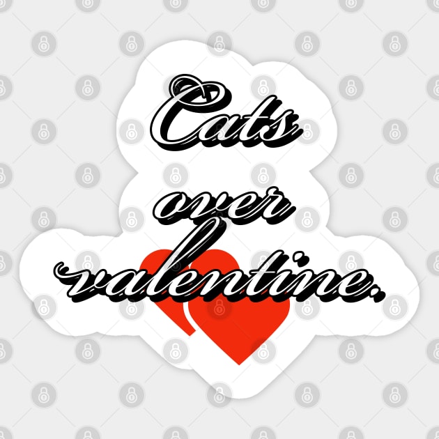 Cats Over Valentine Sticker by Imaginate